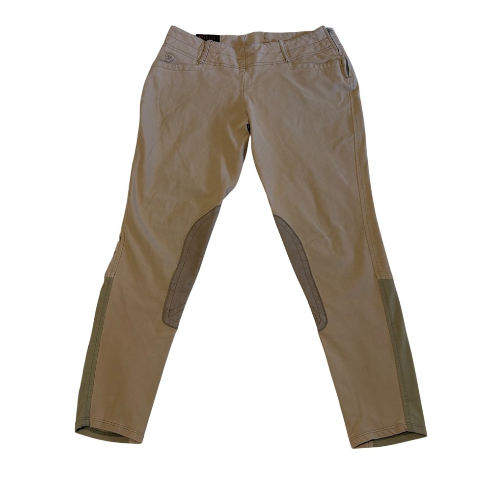 Ariat Brittany Breeches Riding Pants Womens Fits 30R Tan Equestrian Side Zip
